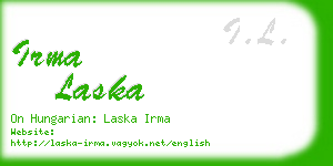 irma laska business card